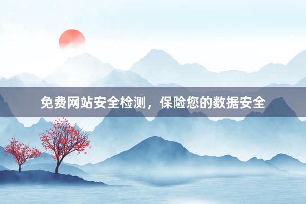 免费网站安全检测，保险您的数据安全